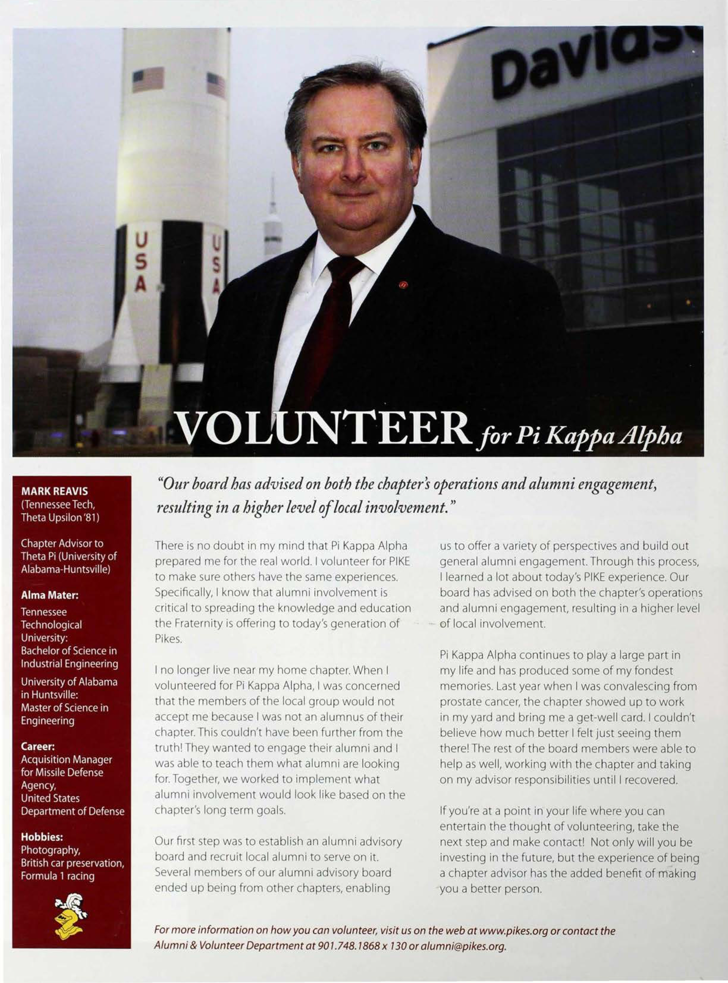 Volunteer Of Pi Kappa Alpha, Spring 2012